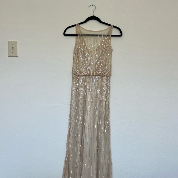 Beautiful beaded gown by Aidan Mattox - Picture 3 of 7